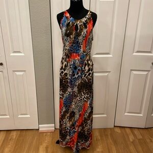 New with tag. Beautiful floral animal print long maxi printed dress.
